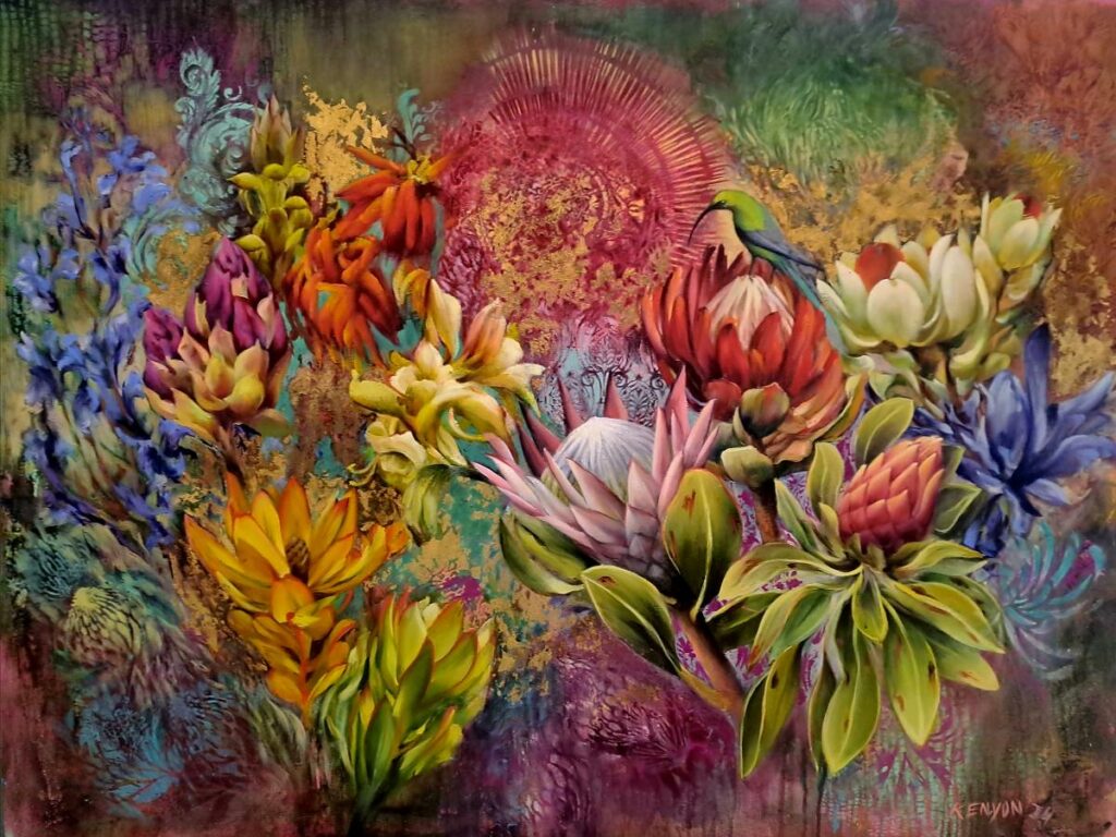 Glorious Fynbos. Oil on canvas.