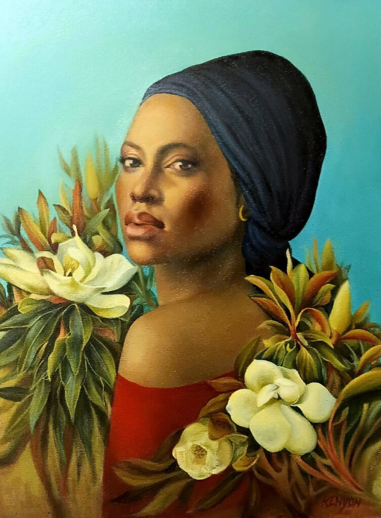 The Sensuality of the Magnolia. Oil on canvas.